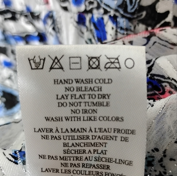 NWT RD & Koko Sheer Floral Babydoll Blouse Oversized Boho Top M - Picture 7 of 7